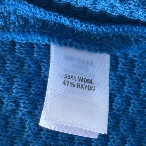 St. John Waffle Knit Blazer Jacket Women's 10 Tahoe Blue Texture Single Breasted